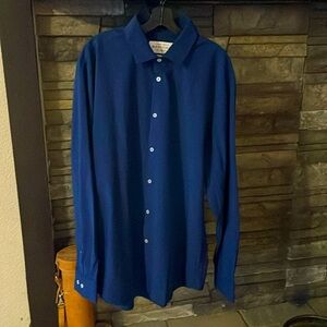 Men’s Mizzen Main blue XX- trim fit athletic dress shirt